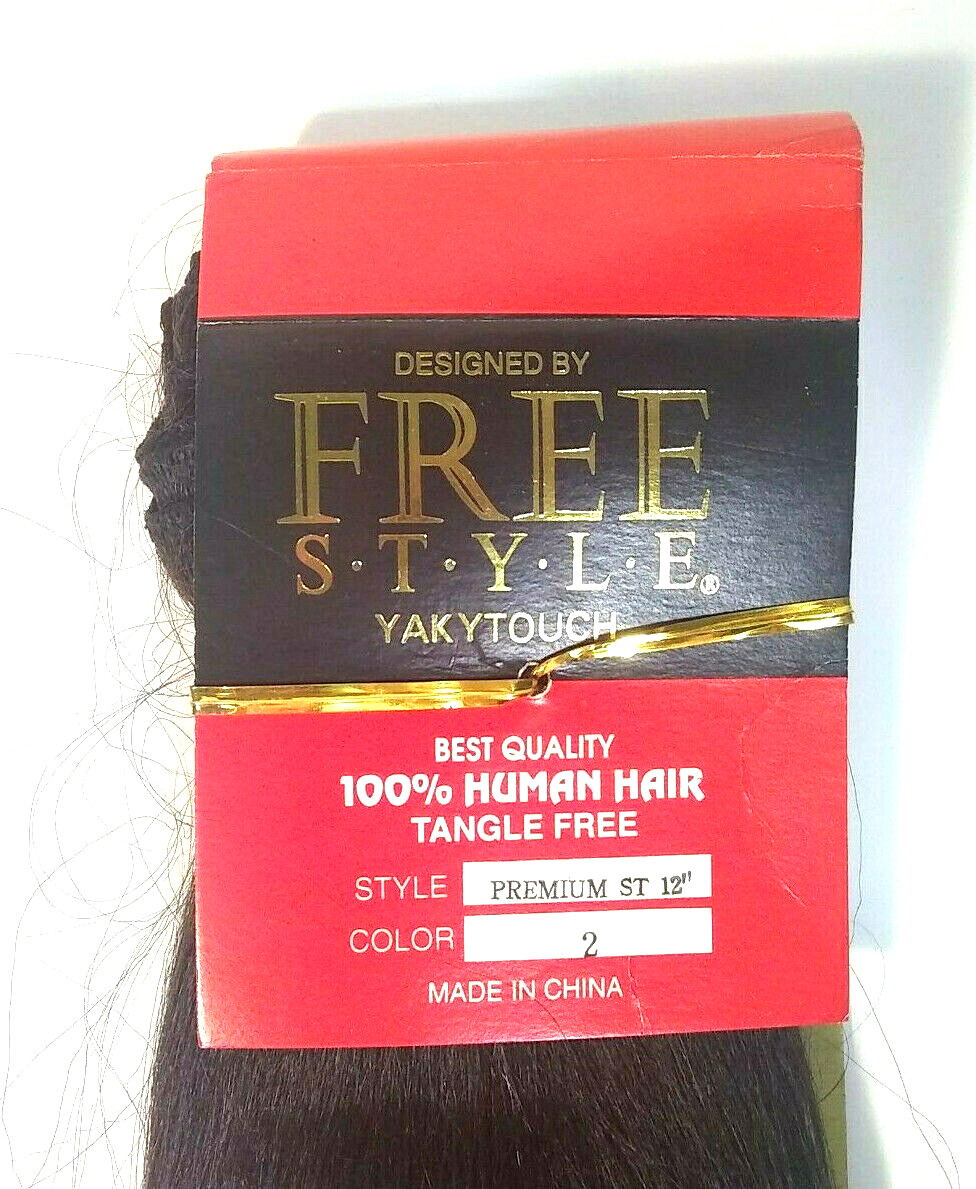 Designed by Freestyle -Yakytouch – 100% Human Hair – Dk Brown – Straight – 12″