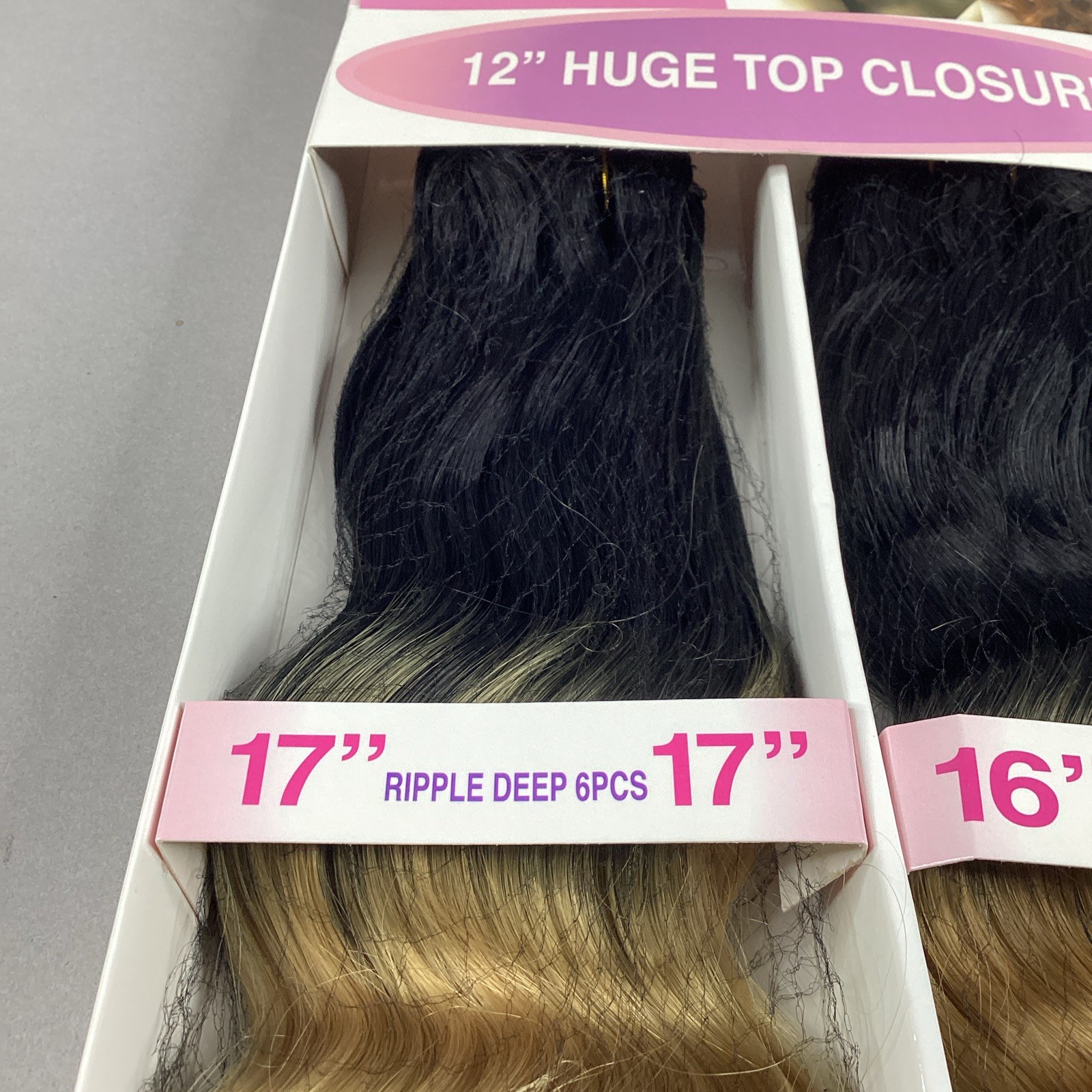 Ripple Deep #1B/27/613 16” 18” All-in-One Premium Synthetic Hair Extensions