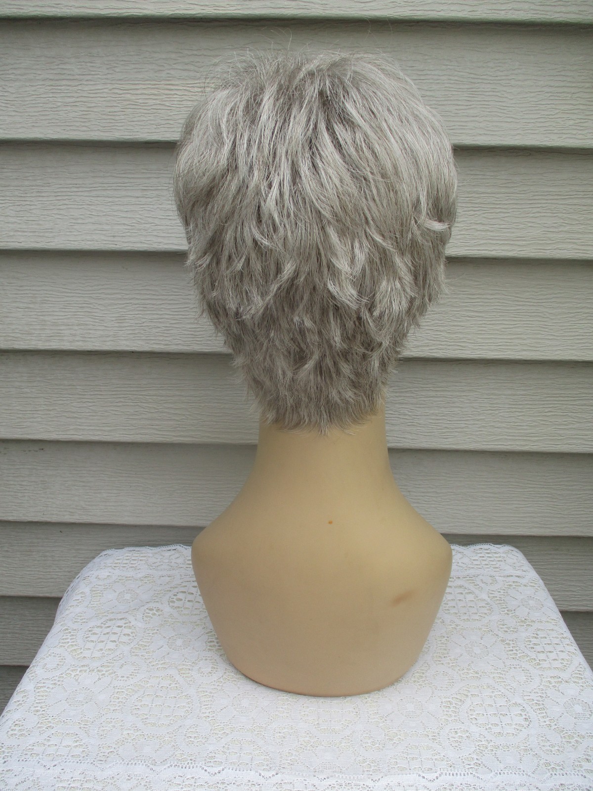 Paula Young Wig RICKI Style A4163 Color #56 SILVER Gray Modern Pixie Style READ
