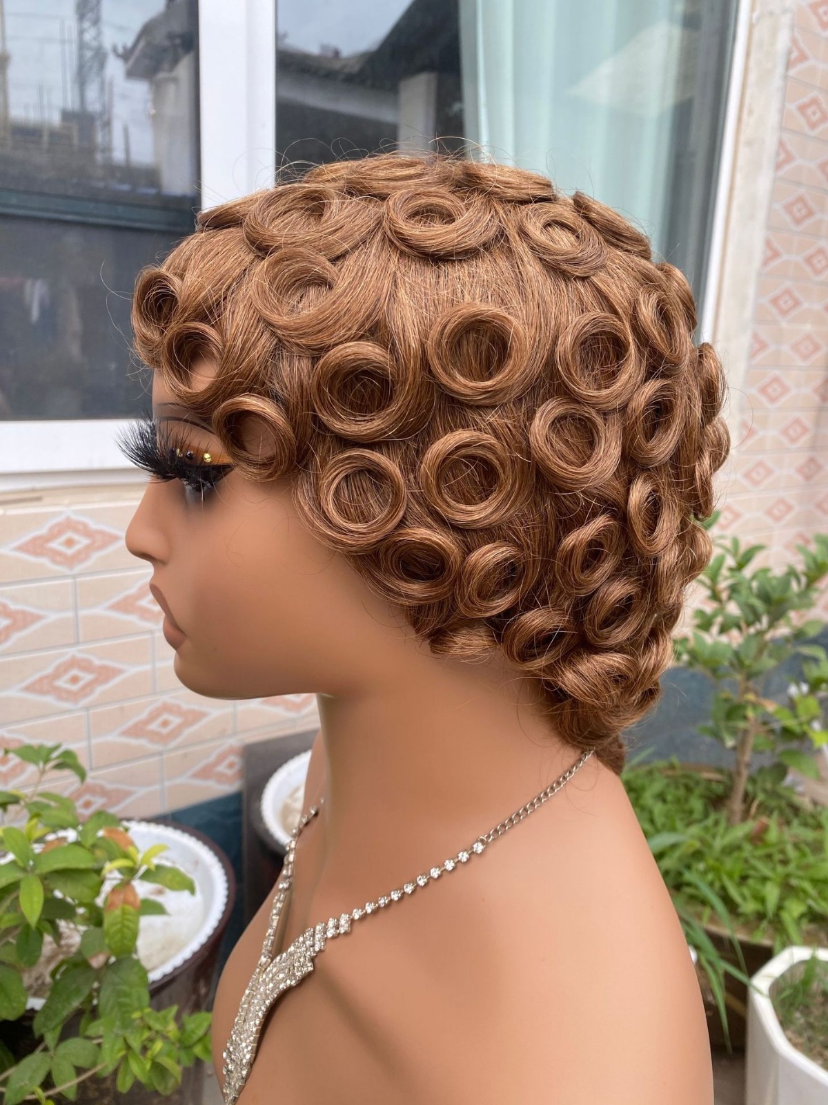 6″ Short Curly Pixie Cut Wig 100% Human Hair Machine Made Afro Kinky