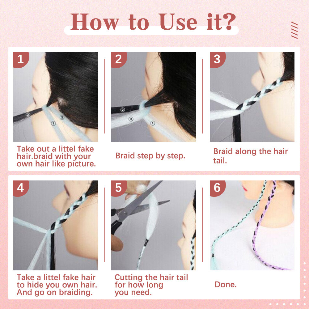 Festival Tinsel/Jumbo Braiding Hair Extensions for Women Girls Kids DIY Braid US