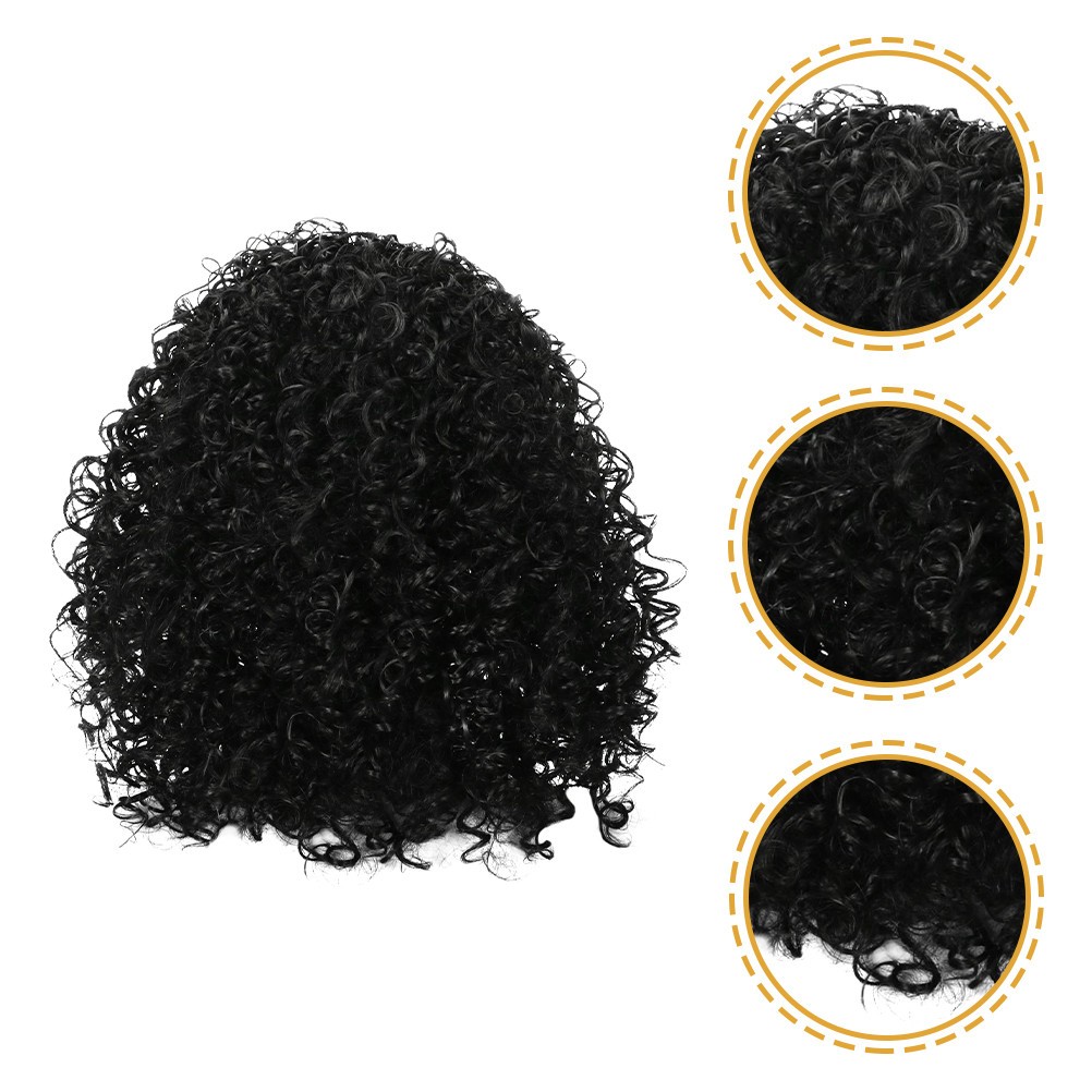 With Headband Ladies Wig Hair Wigs Curly for Black Women Headbands