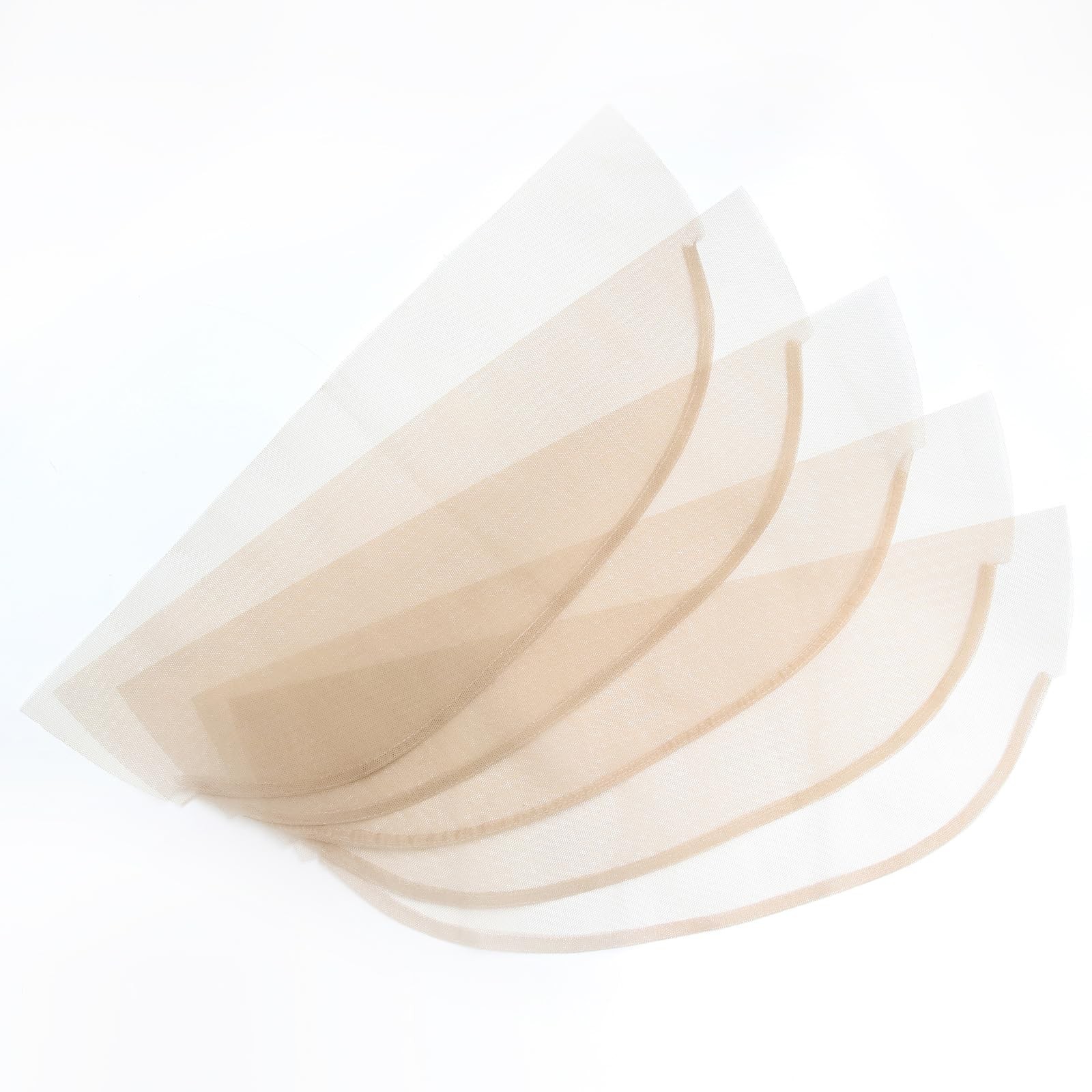 13X4 Transparent Frontal Lace for Making Wig, 5 Pieces Thin Net Base for Makin