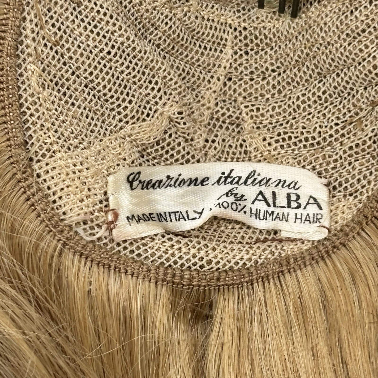 Vintage Alba 100% Human Hair Chignon Hairpiece Blonde Made In Italy Box