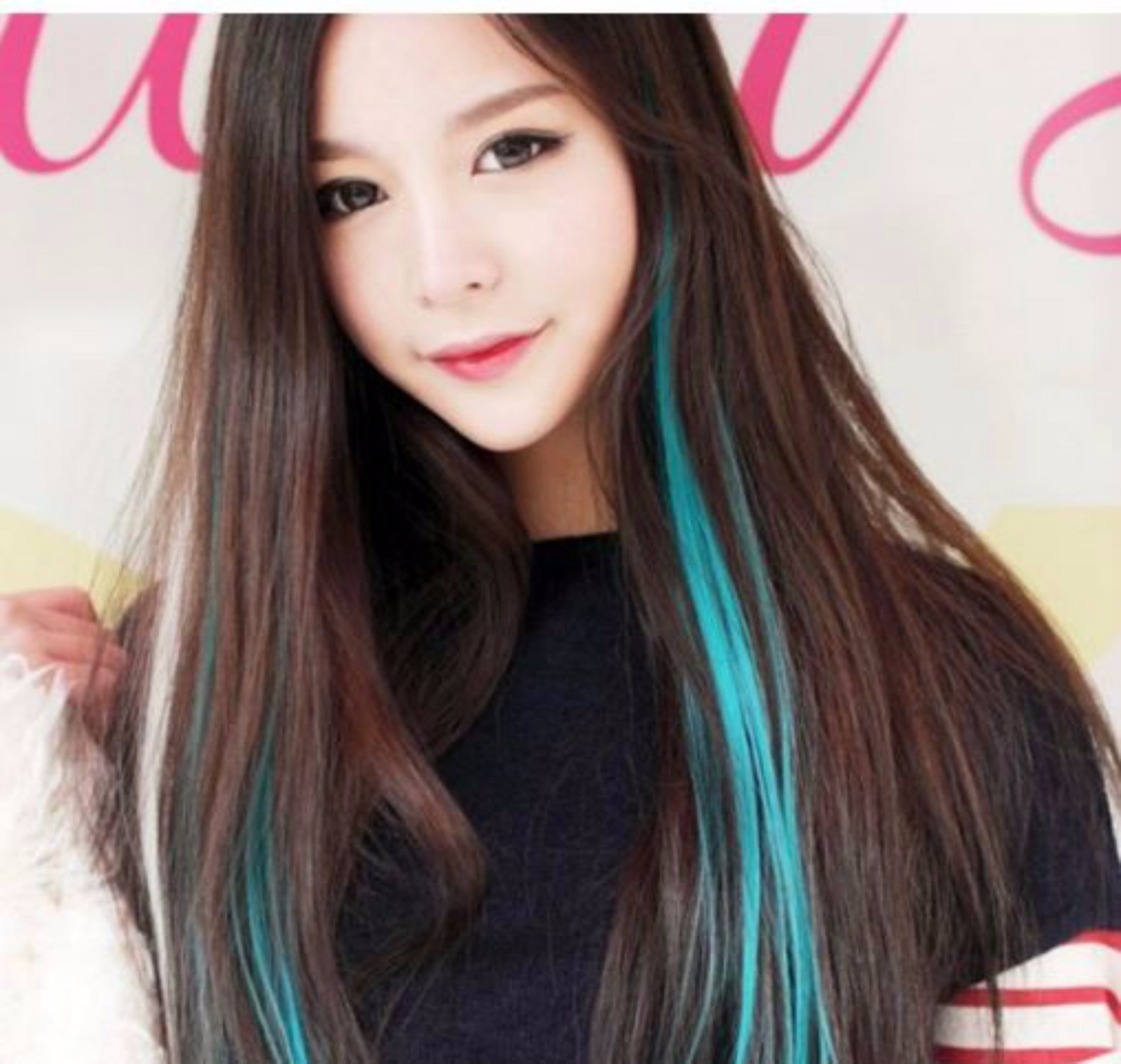 21″ 55cm Hair Highlights Hair Extensions Real hair Cosplay