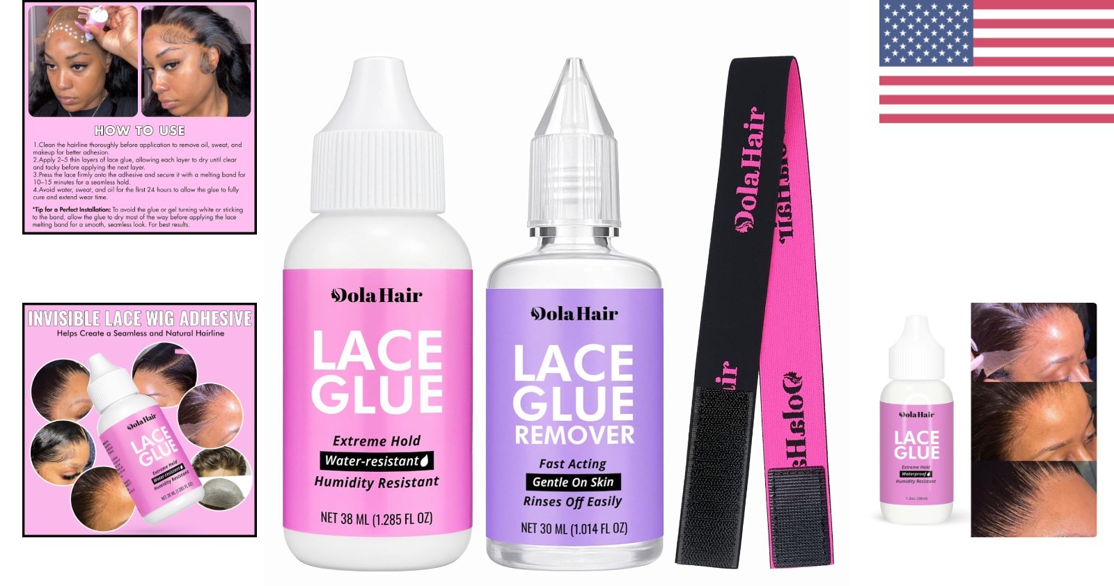 3pcs Lace Wig Glue Kit – Strong Hold Waterproof Adhesive for Hairpieces