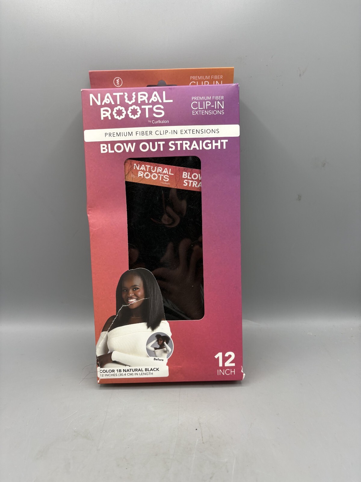 Curlkalon Blow Out Straight 12″ Clip-In Natural Black Hair Extensions – 9ct READ