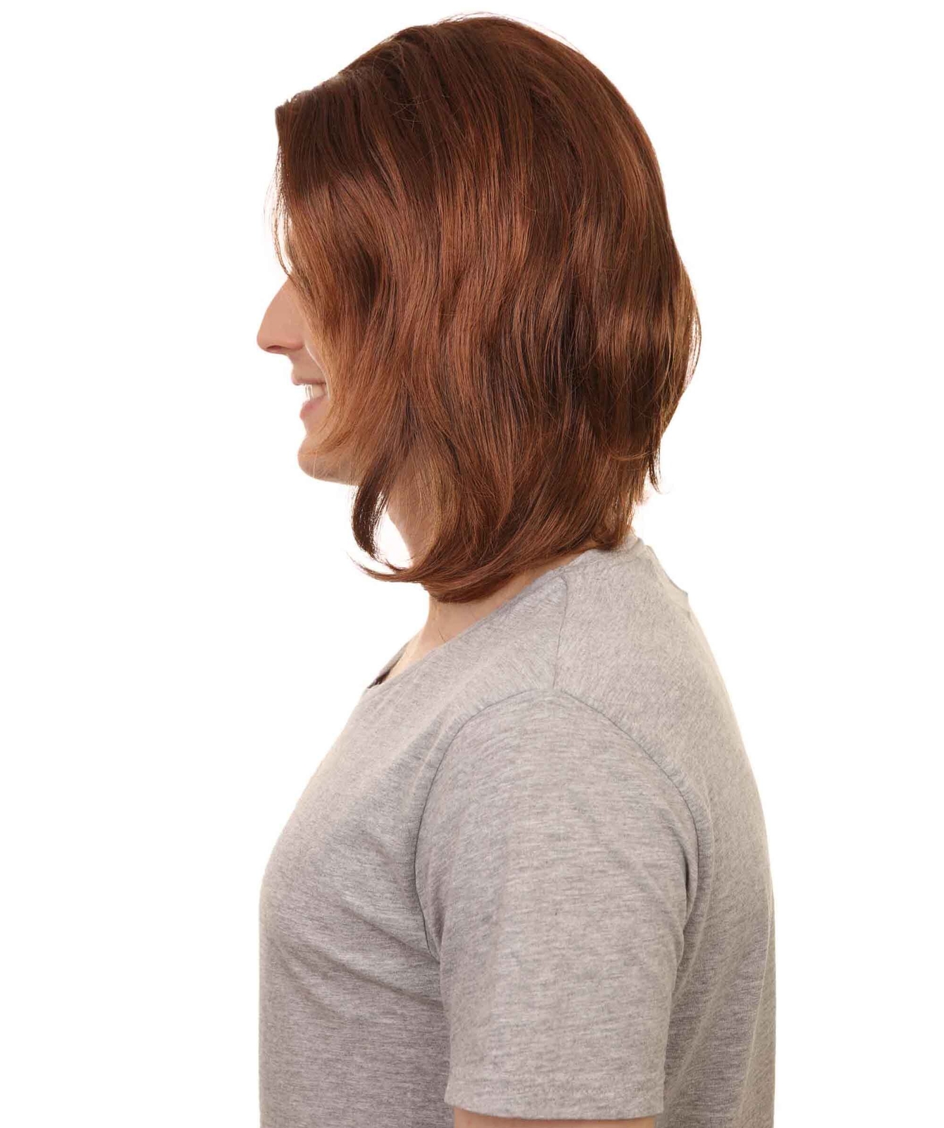 Men Fancy Brown Cosplay Halloween Wig | Premium Breathable Capless Cap | HM-472A