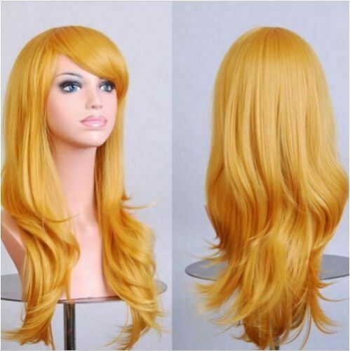 70cm 27.5 Inch Curly Fashion Cosplay Costume Party Wig Full Wavy Halloween