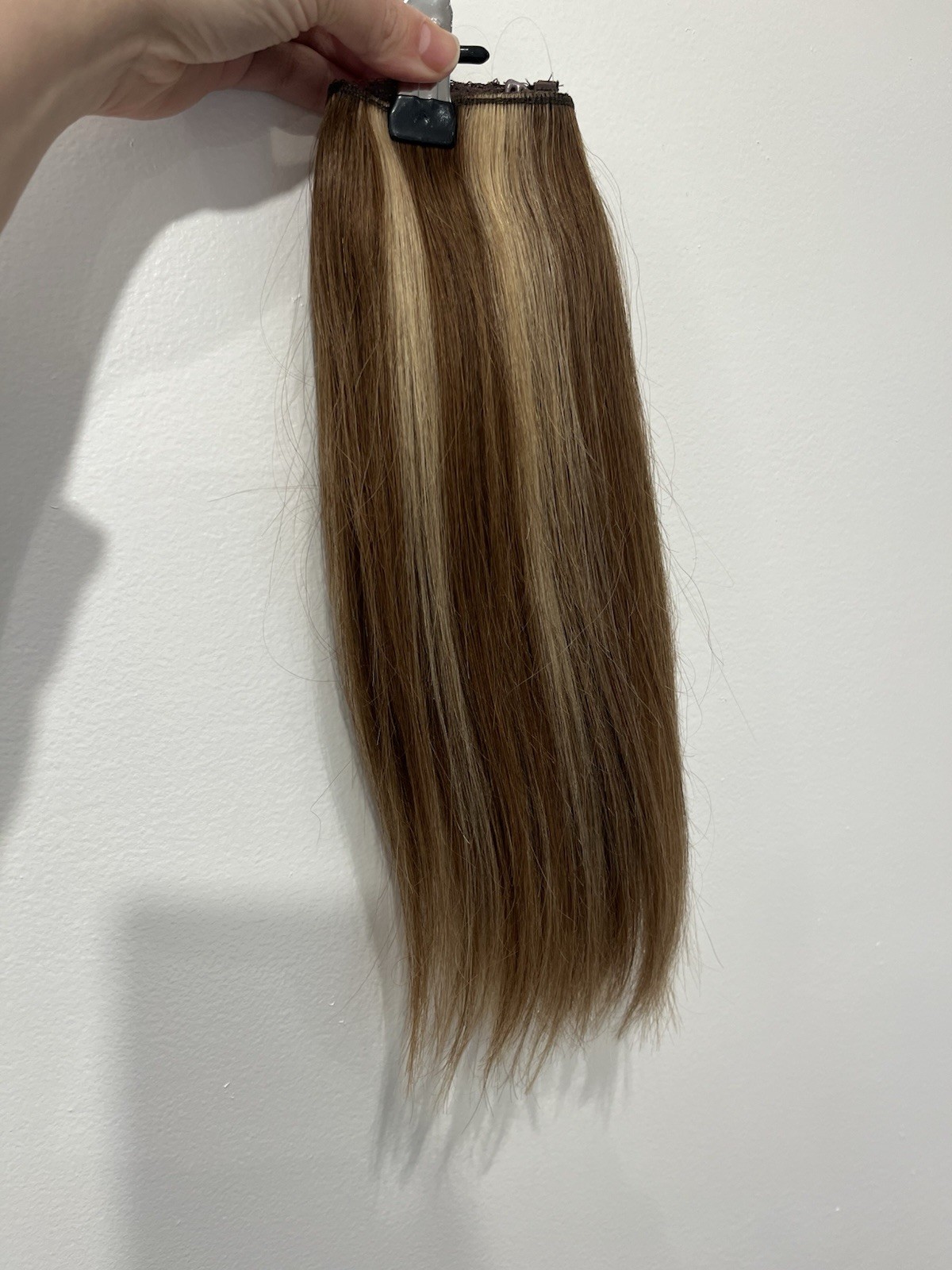HALOCOUTURE Original Human Hair Extension 12” COLOR 4-27 Brown With Highlights