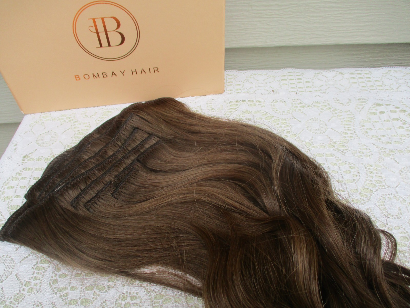 BOMBAY HAIR Clip In EXTENSIONS 20″ 175 Grams REMY HUMAN HAIR 10 Pc Set BROWN