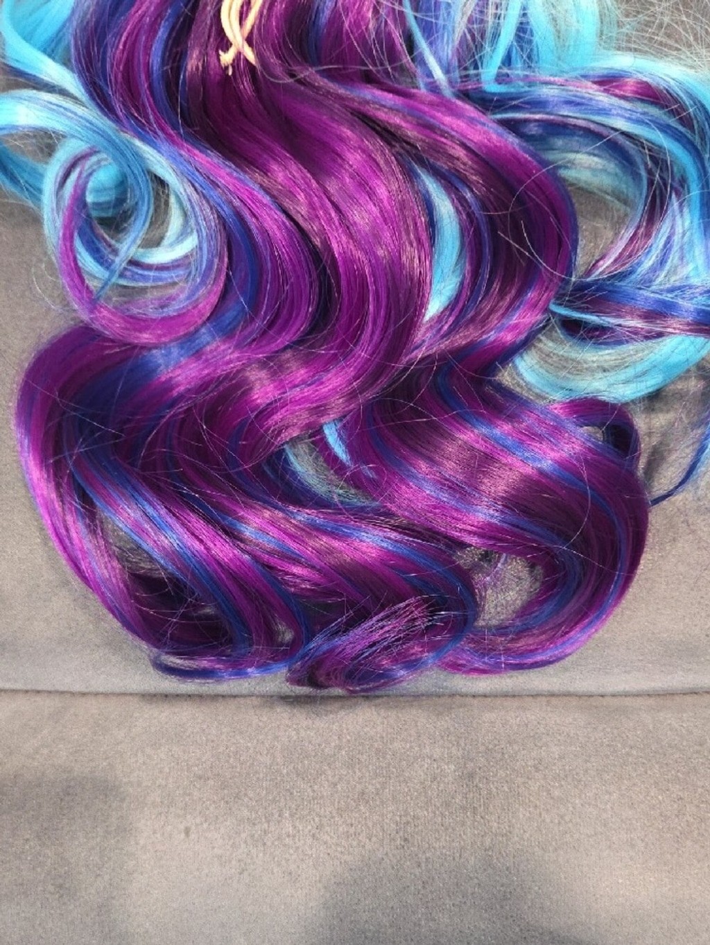 Blue & Purple Ombre Curly Ponytail Hair Extension