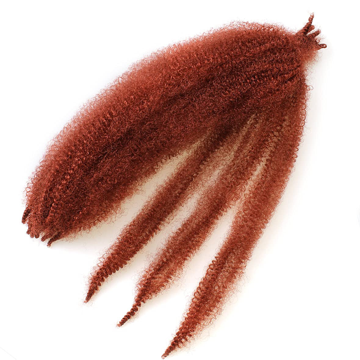 #350 Copper Kinky Curly Crochet Braids Short 16 inch synthetic extensions bundle
