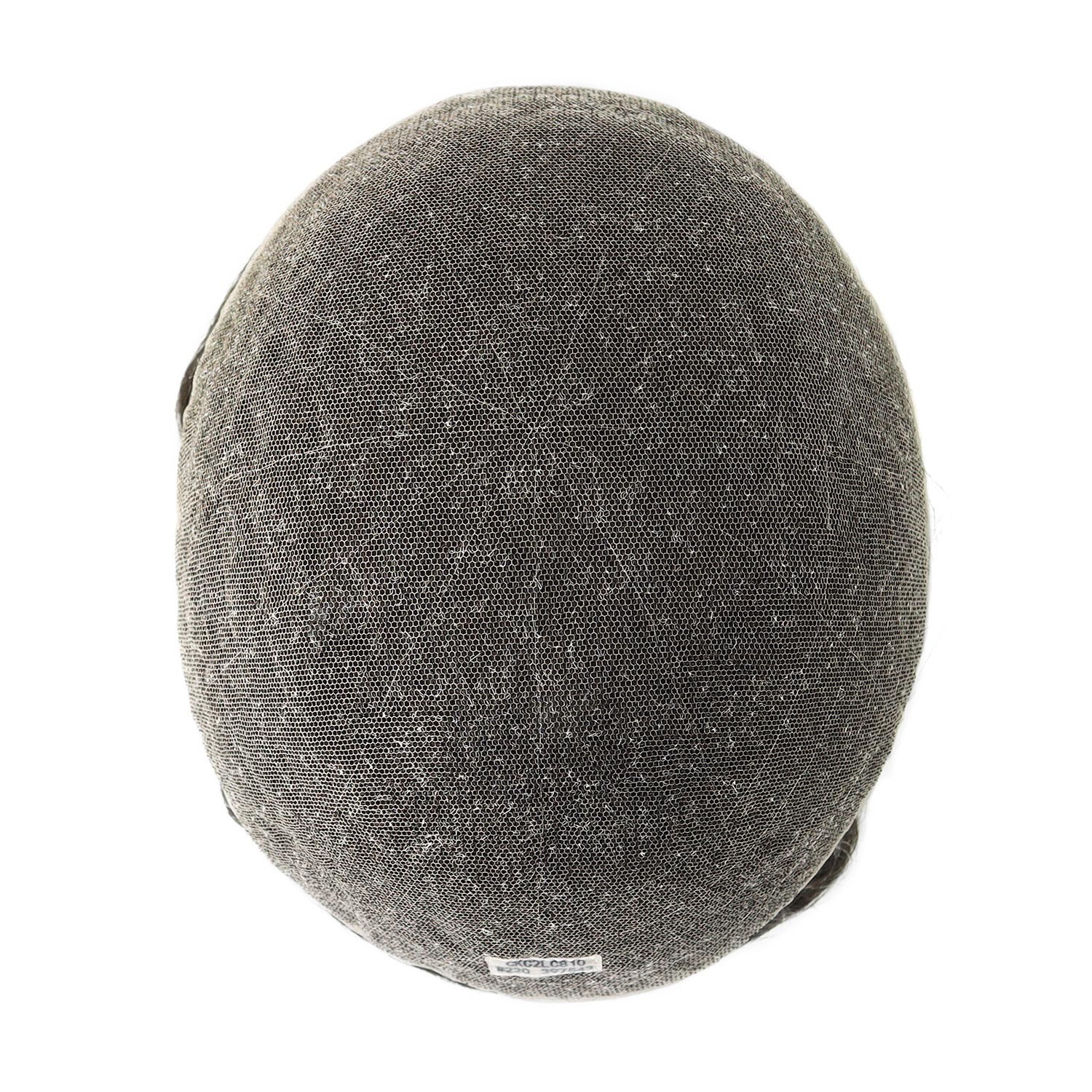 Men Toupee Hairpiece Human Hair Replacement System Full French Lace Grey Hair7X9