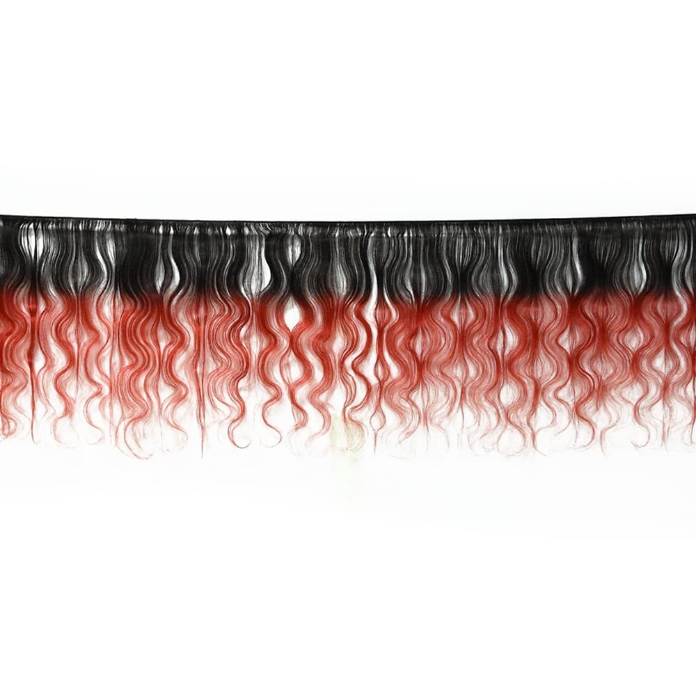 14 16 18 Inch 1b/RED Human Hair Bundle Red Body Bundles Double Weft Peruvian …