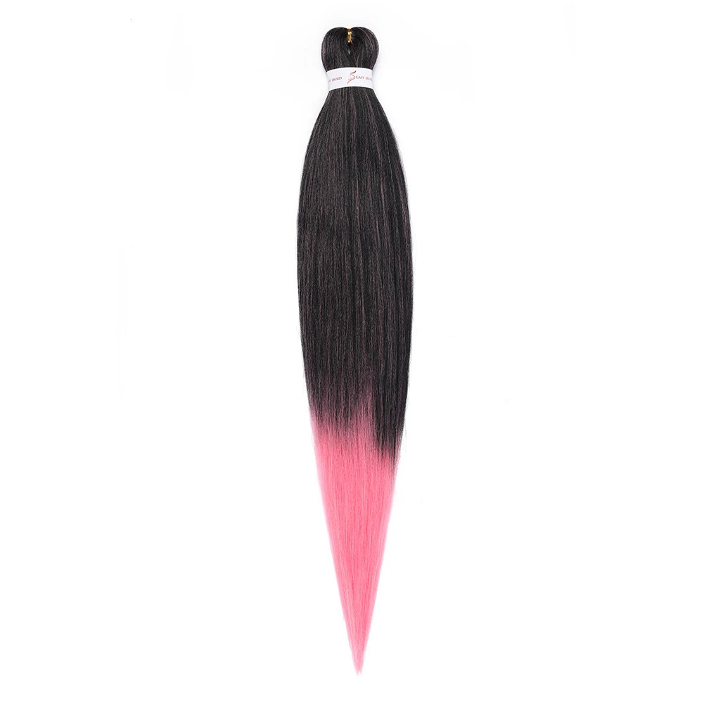 Hot Water Setting Pre-stretched Braids Hair Itch Free Ombre Synthetic Extensions