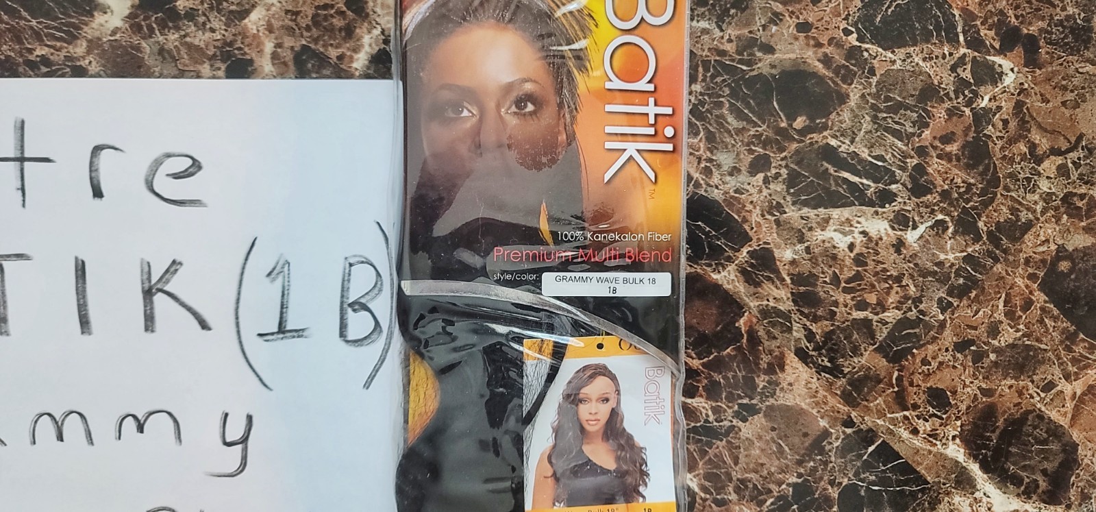 Outre Batik Grammy Wave Color 1B BULK Crochet Extensions 18 Kanekalon Fiber Hair