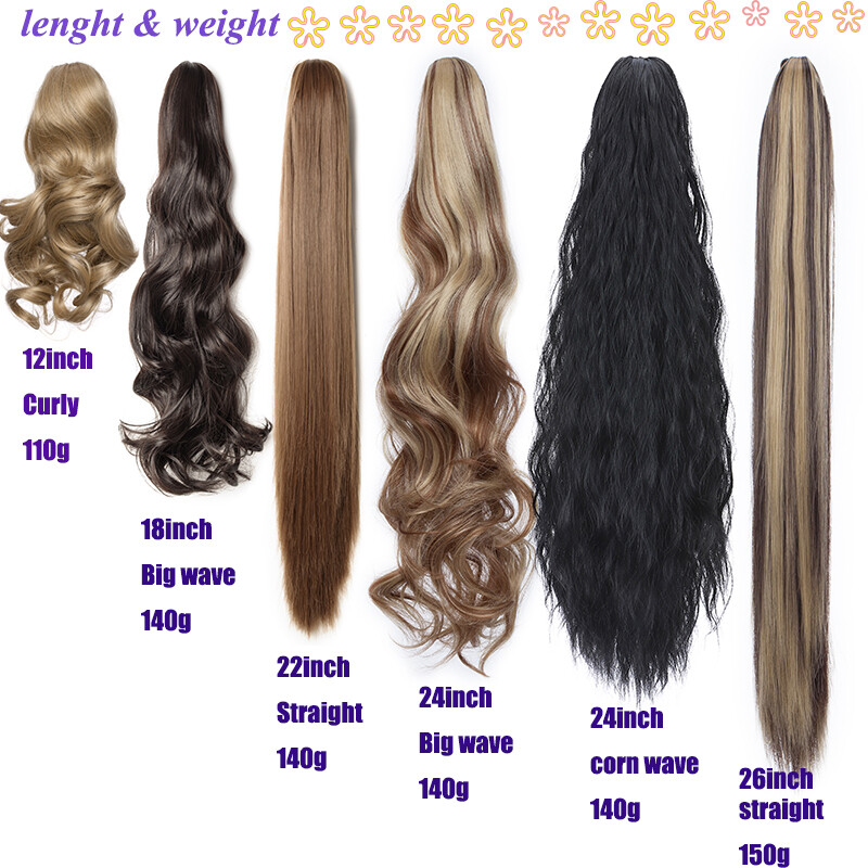Claw Clip in Ponytail Extension Long Curly Wavy Pony Tail Jaw Hair Extensions US