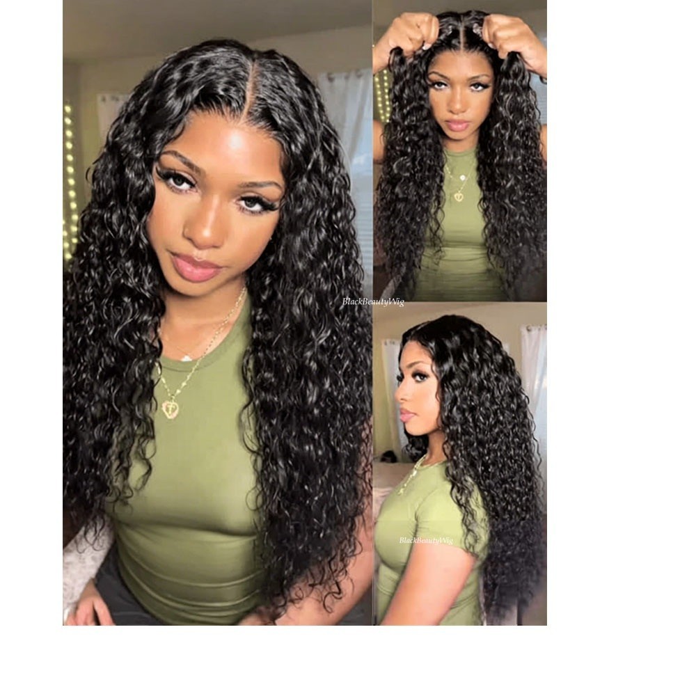 Deep Wave 5×5 Silk Base Full Lace Human Hair Wig Peruvian Silk Top Full Lace Wig