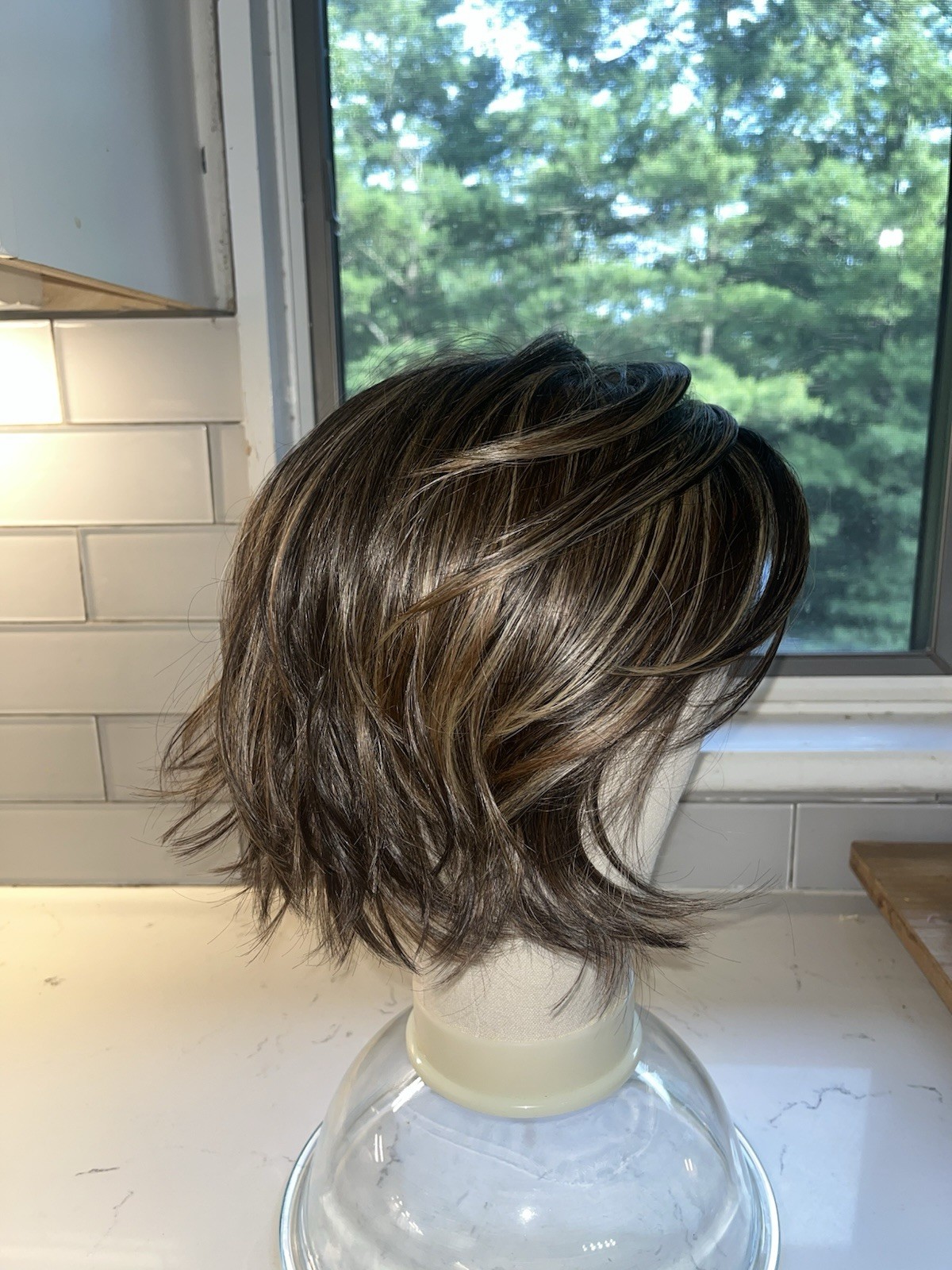 Belle Tress Alicante Wig Dark Brown with Highlights Heat Friendly