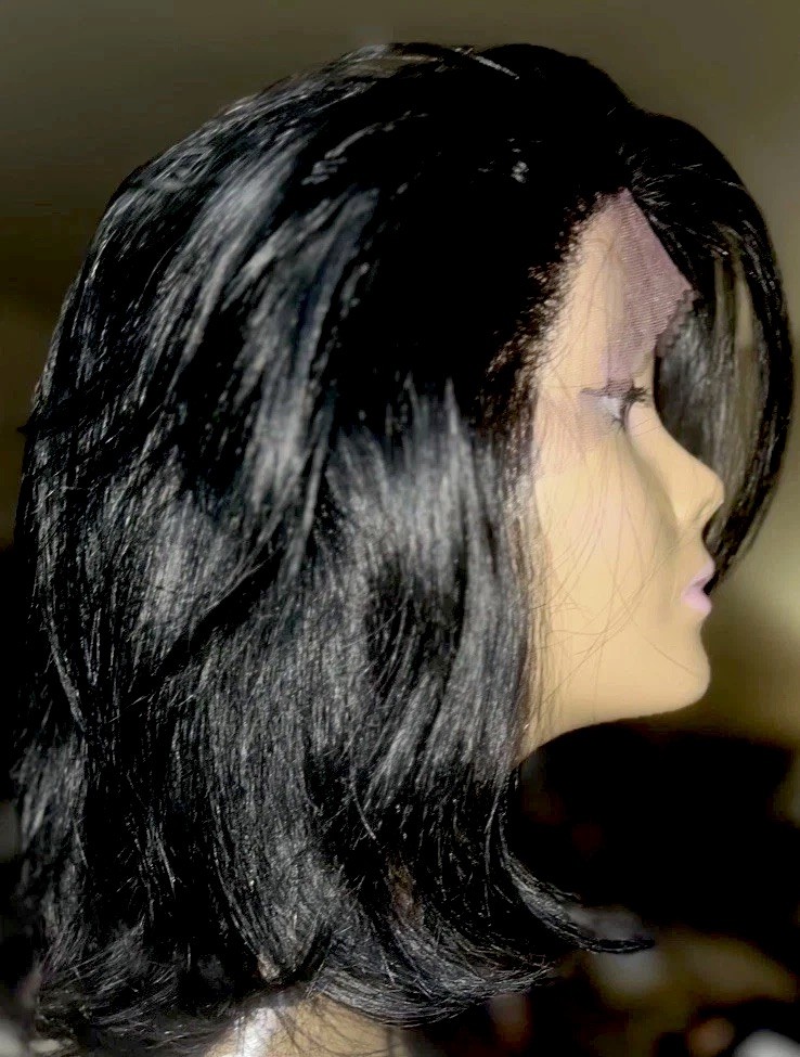 100% BRAZILIAN HUMAN HAIR 360 WIG SILK BASE LACE FRONT LAYERED Color #2 NEW