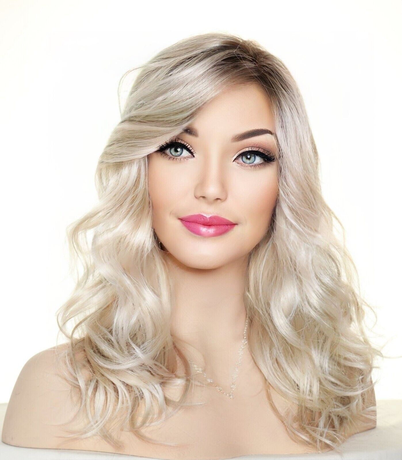 Arrow Ellen Wille Synthetic Wigs Lace Front Hand Tied Monopart Platin Blond Root