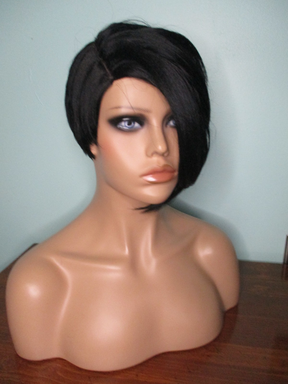 2″ – 8″ black asymmetrical disconnected pixie WIG by MODEL MODEL