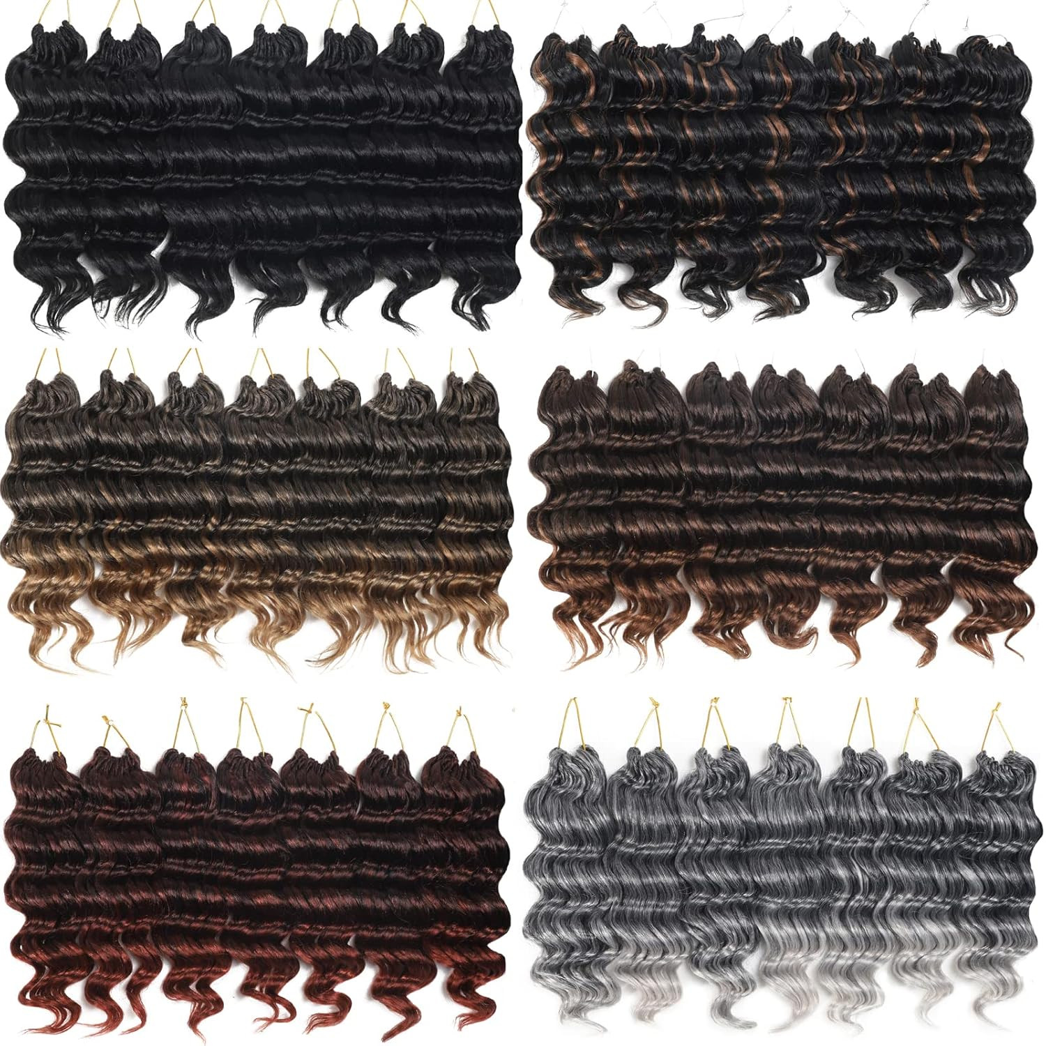 Ocean Wave Crochet Hair 9 Inch Curly Crochet Hair Ocean Wave 7 Packs Deep Wave S