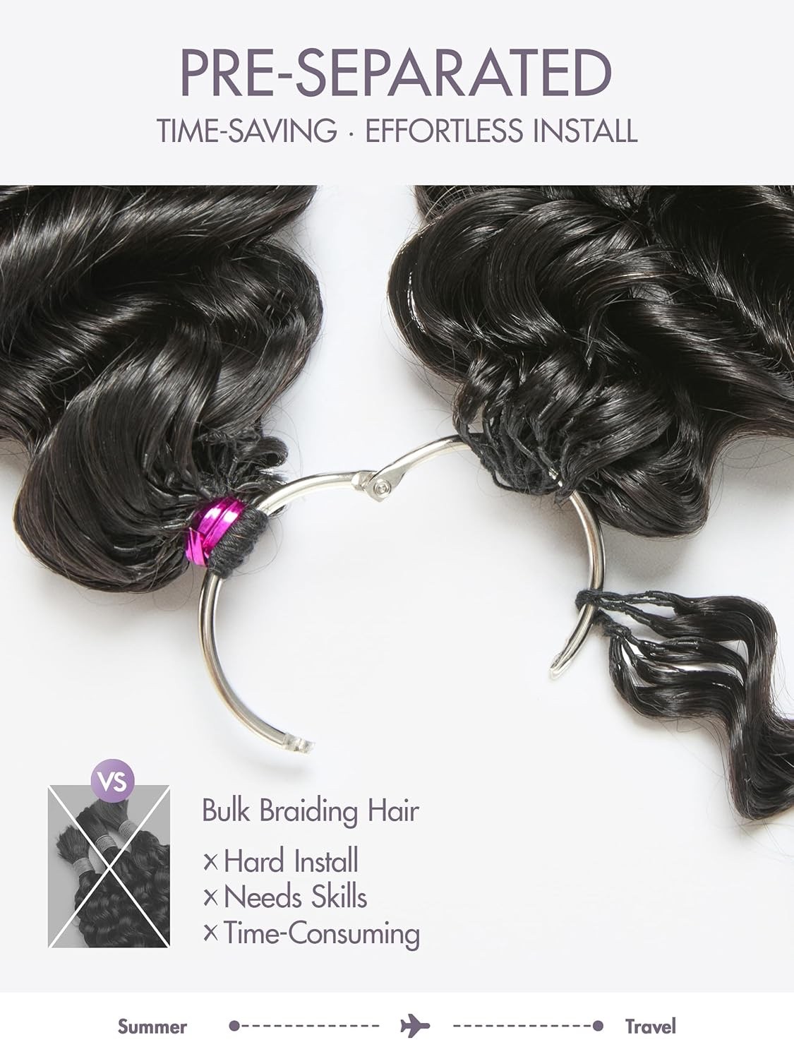 LUVME Deep Wave Crochet Hair for Black Women, 16 Inch 130g About 100 Strands, Pr