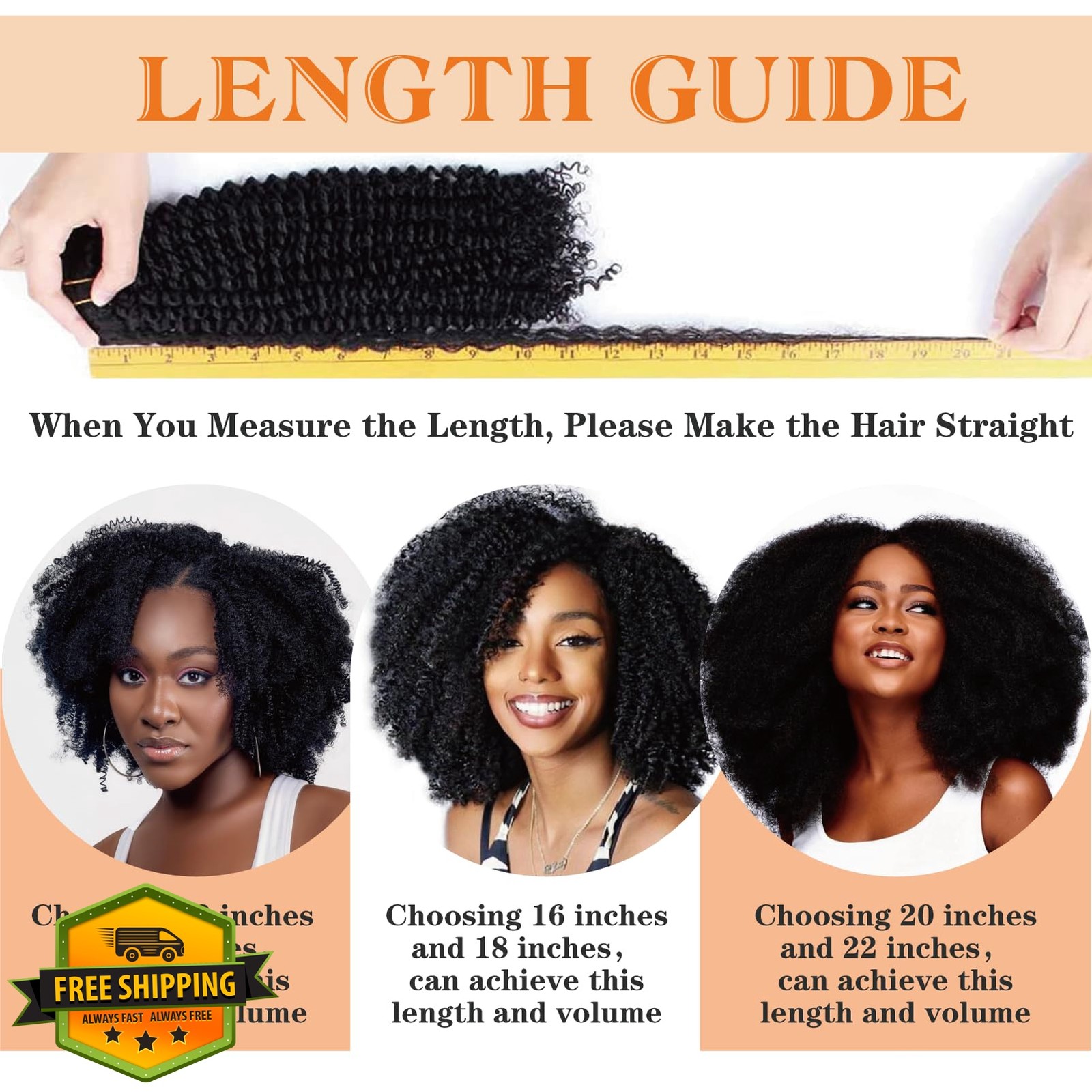 Yacurcur 4C Clip Ins Human Hair Natural Black 10 Inch