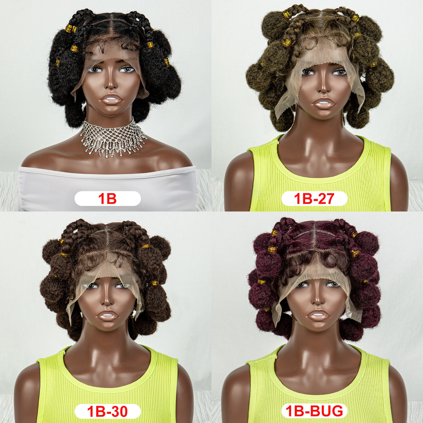 Knot Braided Wigs Synthetic HD Full Lace Wig For Black Women Afrian Braid Wigs