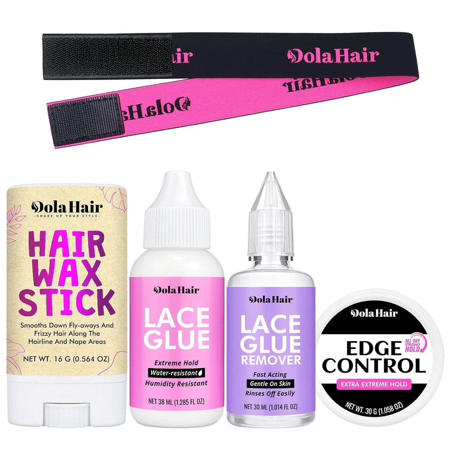 Lace Wig Glue Kit – Waterproof Lace Front Adhesive for Wigs Glue Kit-5pcs