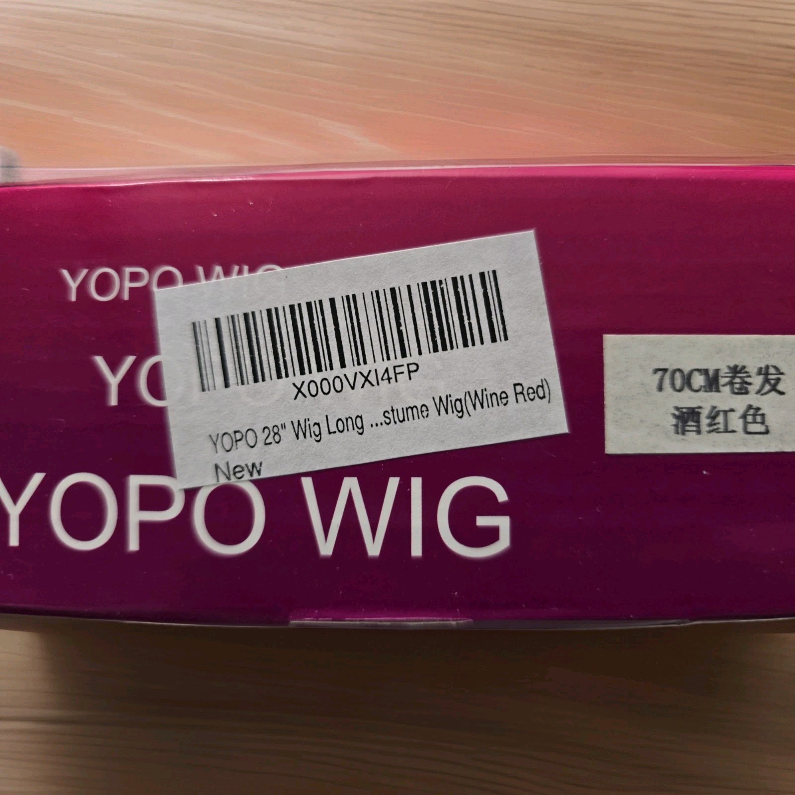 NEW Yopo 28″ Wig Long Stume Wine Red, Cosplay, Halloween, Any Day
