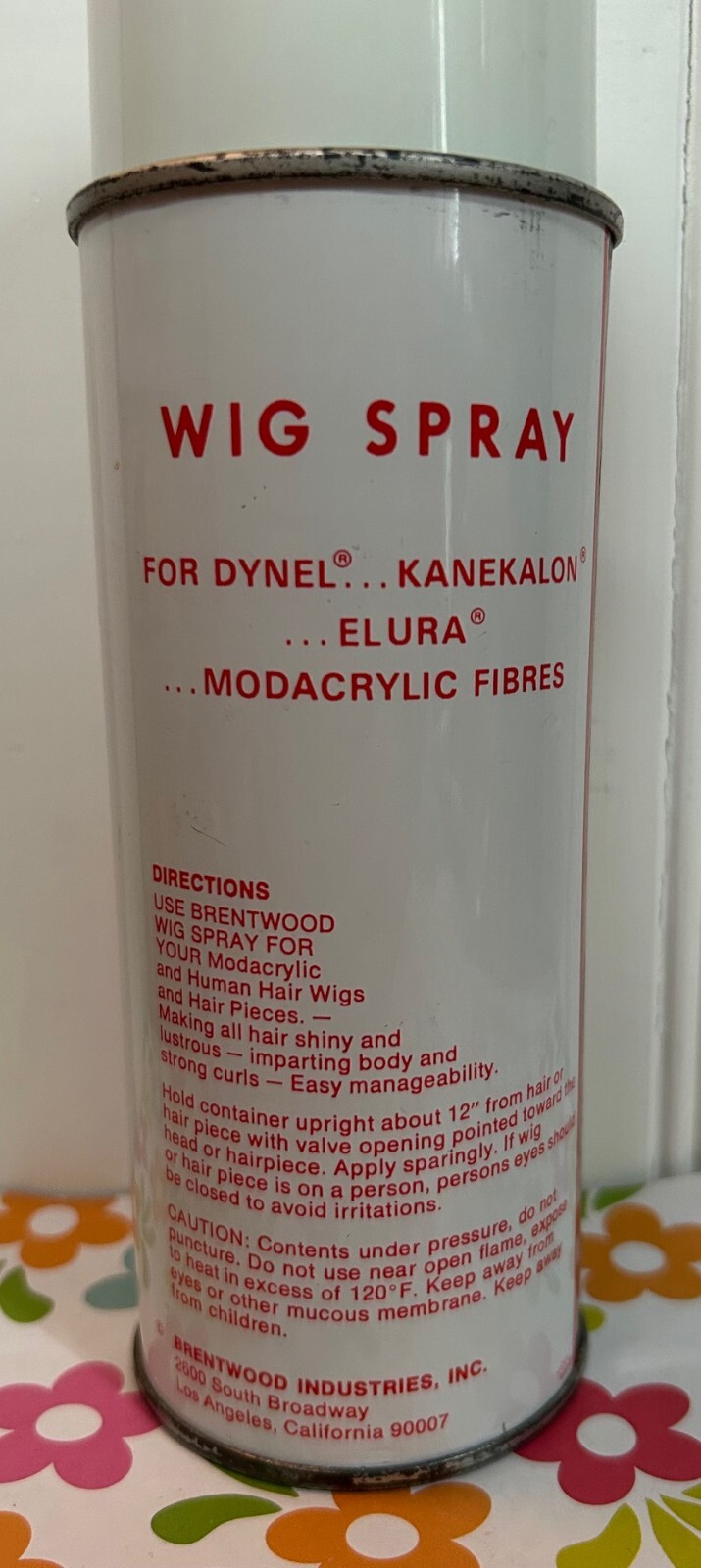 VINTAGE BRENTWOOD HAIRSPRAY WIG SPRAY 13oz LOS ANGELES CA NEW OLD STOCK