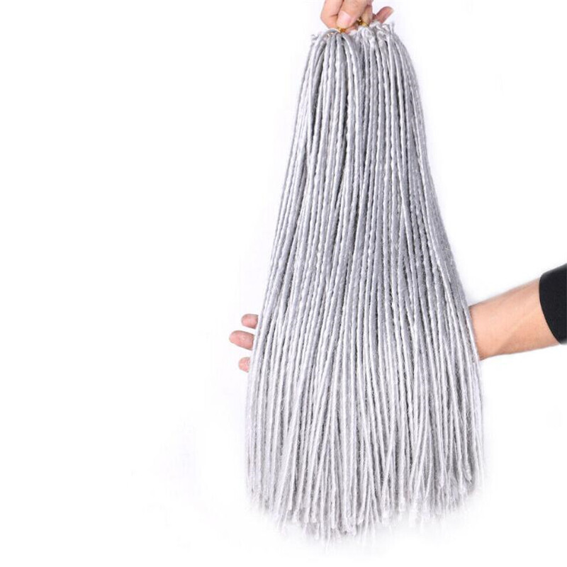 20″ Soft Thin Dreadlocks Crochet Braids Twist Faux Locs Crochet Hair Extensions