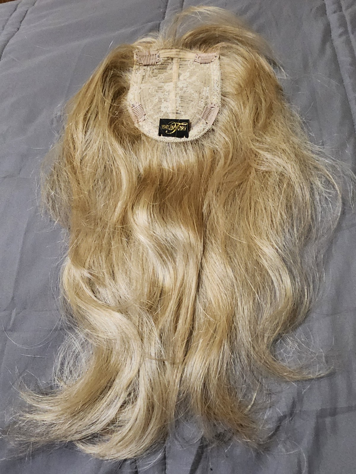 TONY OF BEVERLY Blond Full Lace TOPPER 16in Tony of Beverly