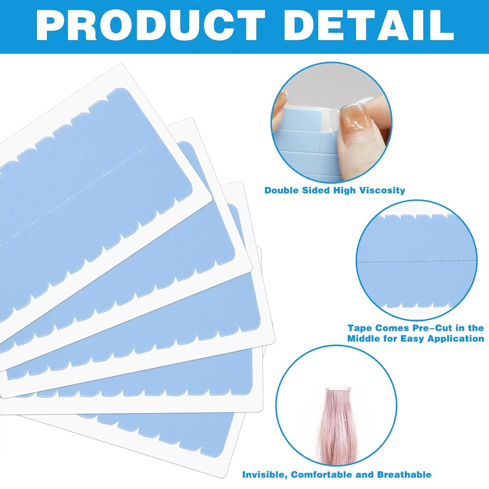 240pcs Double Side Tape Adhesive Glue For Tape in Human Hair Extension Skin Weft