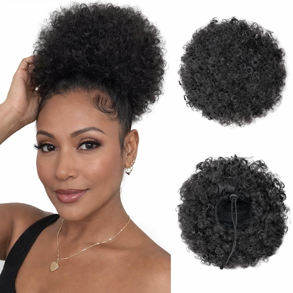 Versatile Synthetic Afro Puff Instant Hair Extension – Perfect for All Occasions