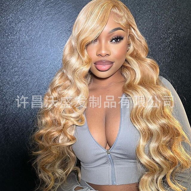 Body Wave Human Hair Wig Highlight Blonde 4×4 Lace Front Wig For Women