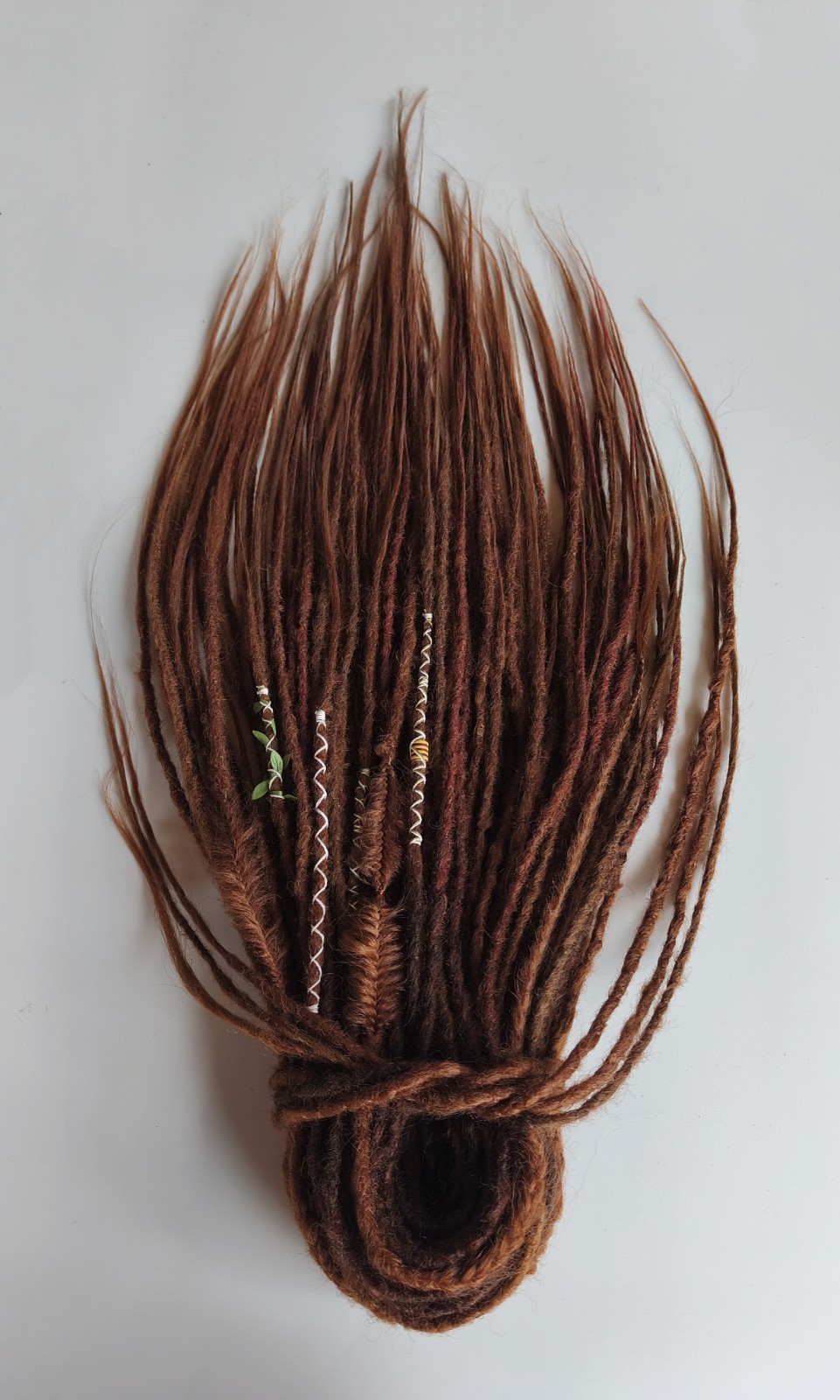 Synthetic DE Dreadlocks Auburn Blend Boho Handmade Dreadlock Extensions Full Set