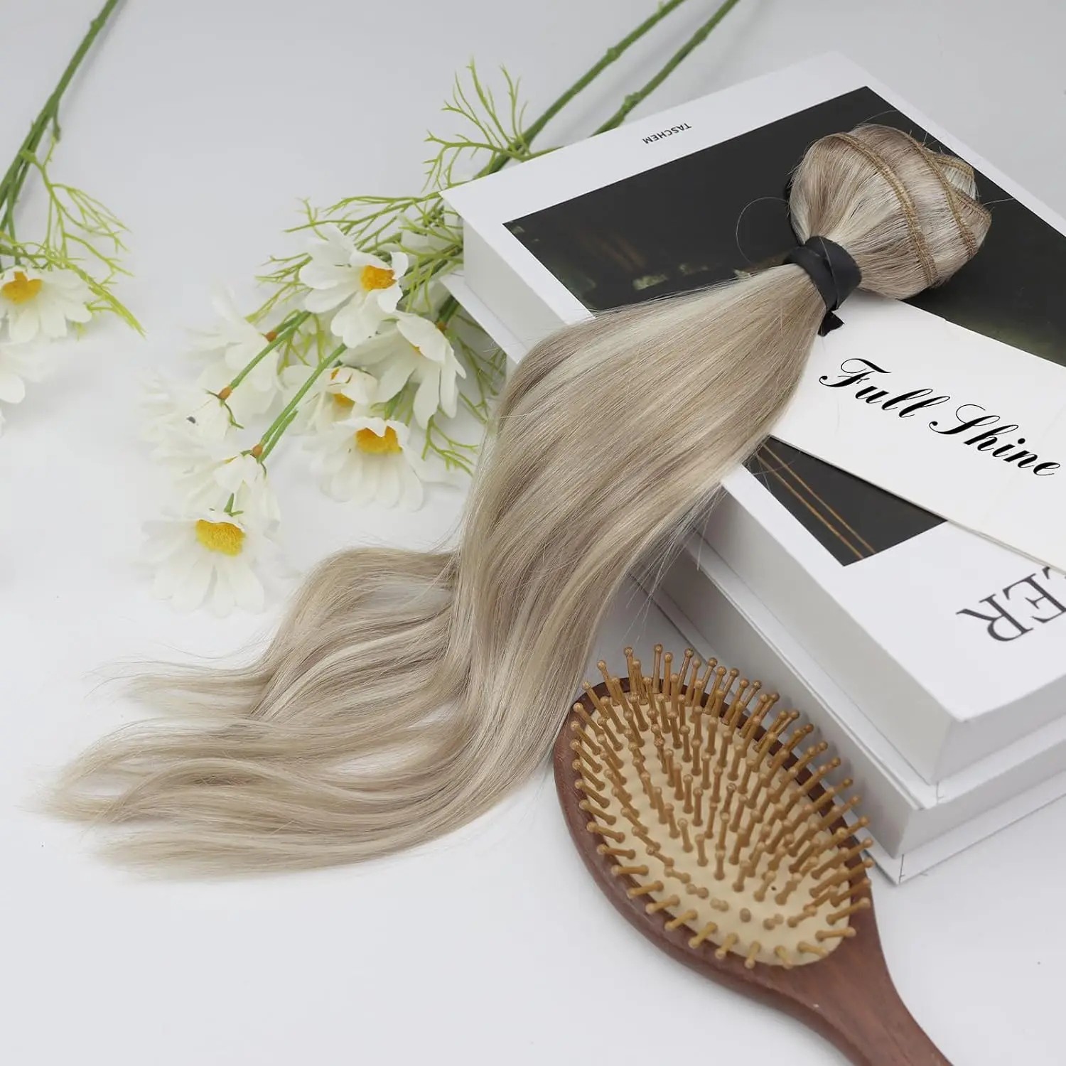 Full Shine 50 Grams 100% Real Clip Remy Human Hair Extensions Full Head Thick