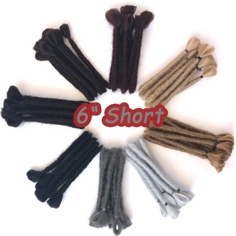 6-12″ Real Natural As Human Dreadlock Briading Hair Extension Black Brown Blonde