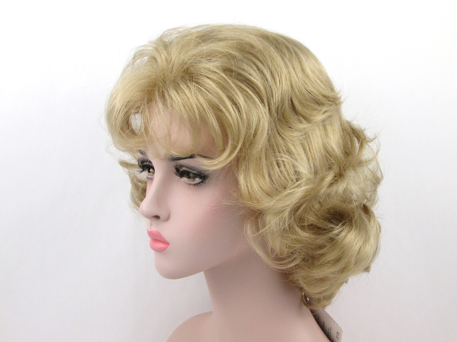 WOMEN SHORT COLLAR-LENGTH GYPSY PAGE LOOSE CURLS CURLY WIG HANNAH GOLDEN GIRLS