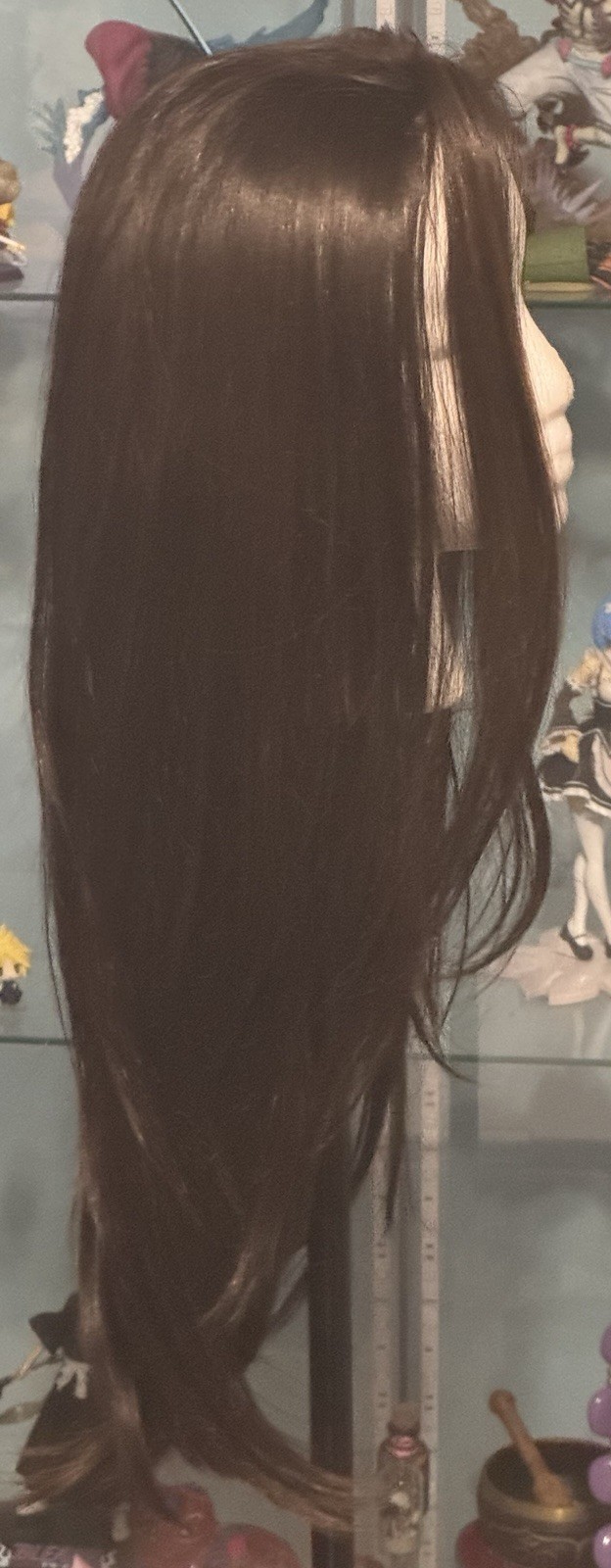 West Bay Straight Brown Brunette w/ Front Highlights 20” Lace Front Wig C Part