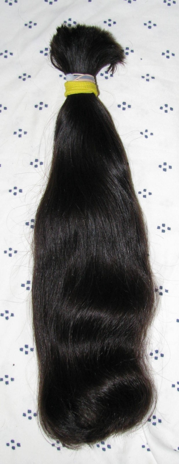 HUMAN HAIR HAIRCUT 14 INCH 3.6oz DARK BRUNETTE PONYTAIL COSPLAY REBORN DOLLS T38