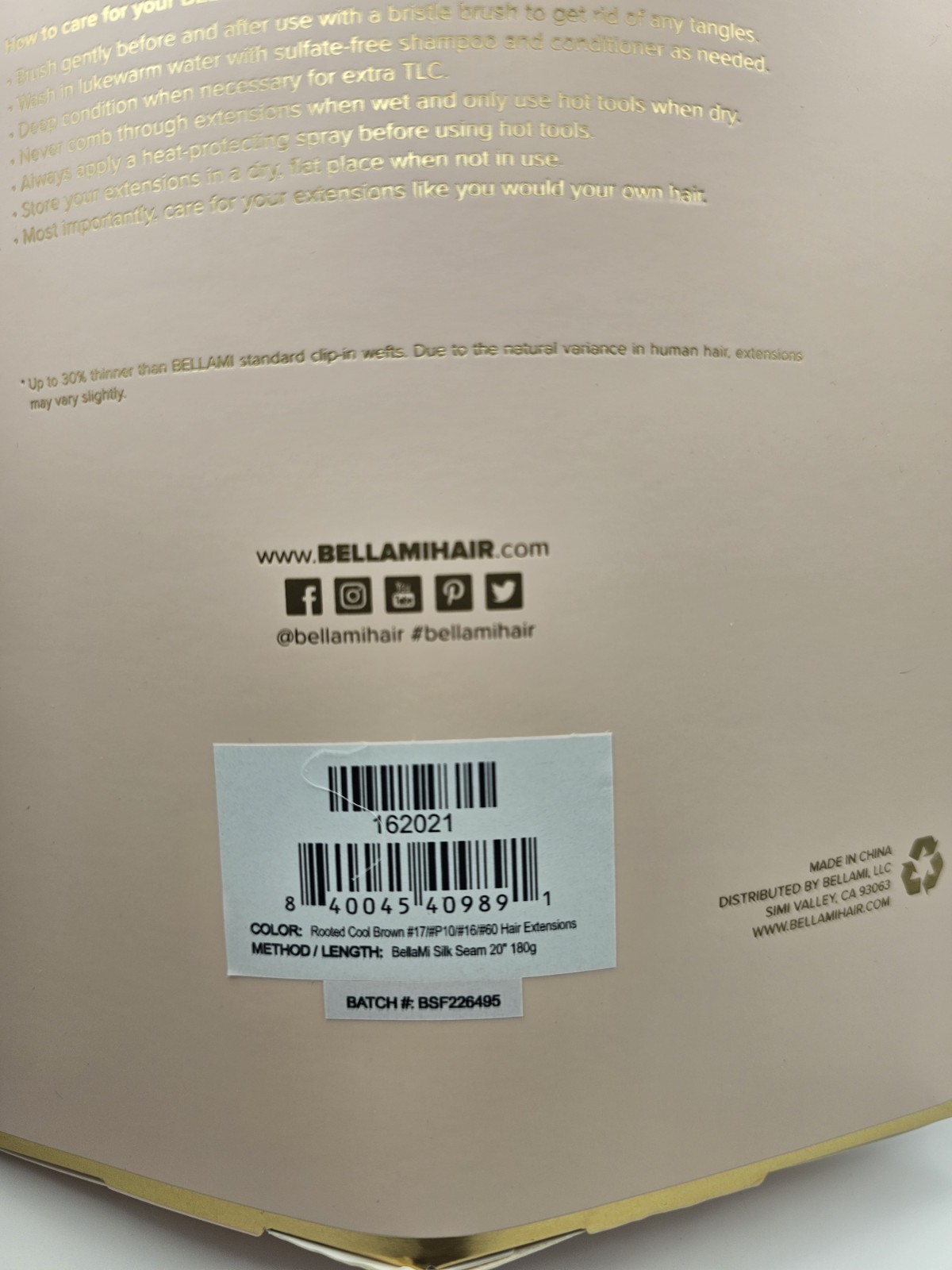 BELLAMI Silk S. 20” 180g Rooted Cool Brown
