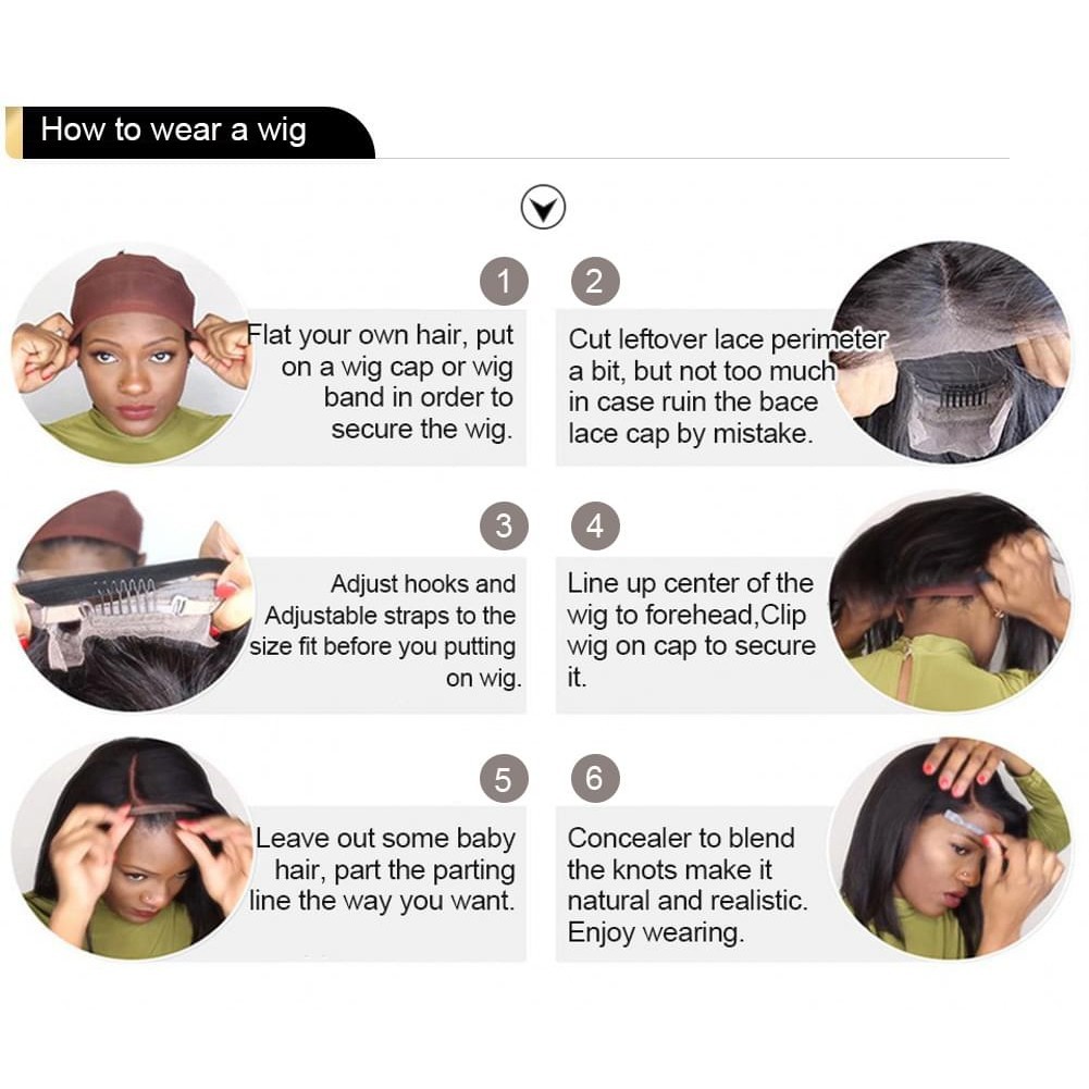Frontal Lace Wigs Long Straight Pre Plucked Brown Heat Resistant Synthetic Hair