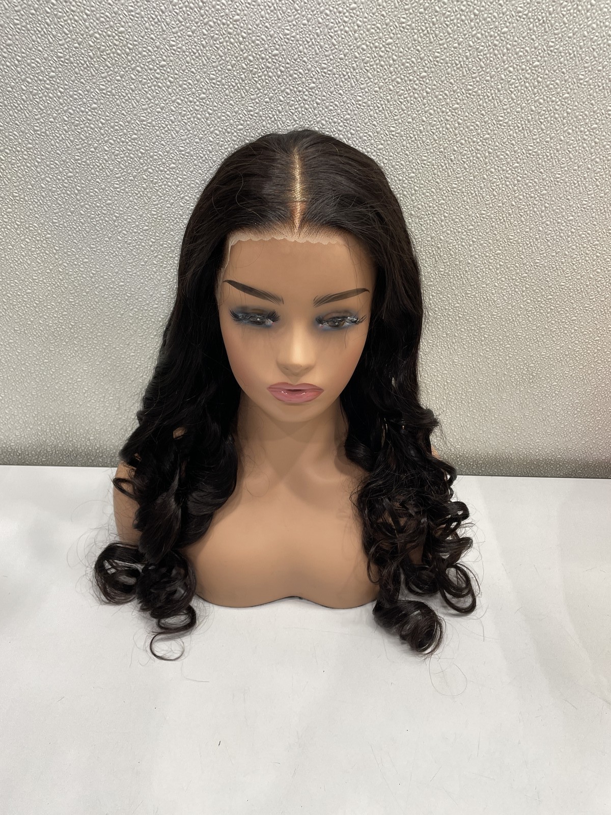 Geeta Hair Natural Black Human Hair Lace Front Long Wig 26″