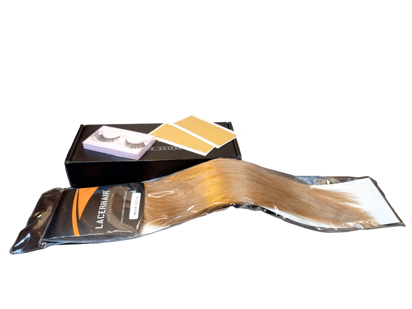 Lacer Hair 14 Inch Tape in Real Human Hair Extensions PU #27 Strawberry Blonde