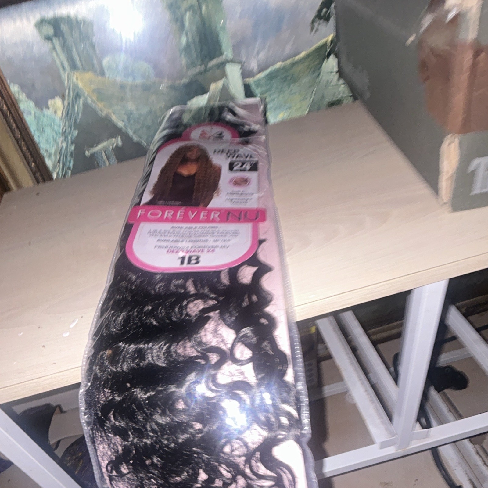 Forever Nu Body Wave Synthetic Crochet Hair Extension 1B 24 in